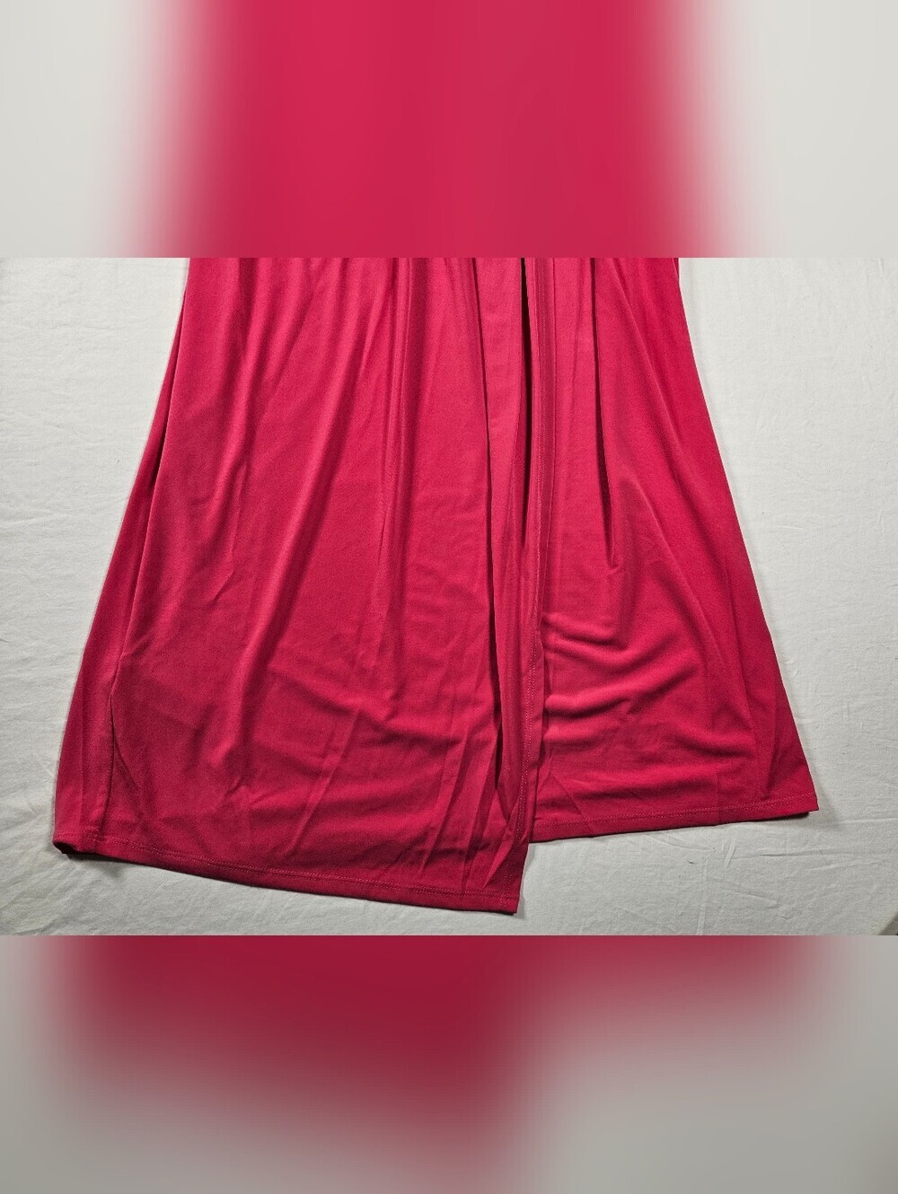 NWT Size 14 Tommy Hilfiger Twisted Halter Midi Dress in Magenta with Gold Belt - Picture 6 of 14